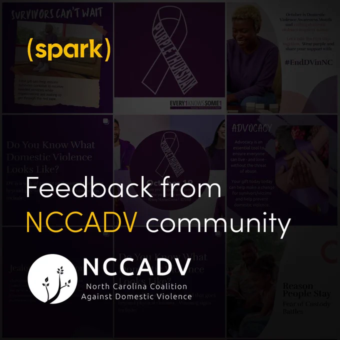 (spark) shares receptive community feedback from NCCADV social marketing