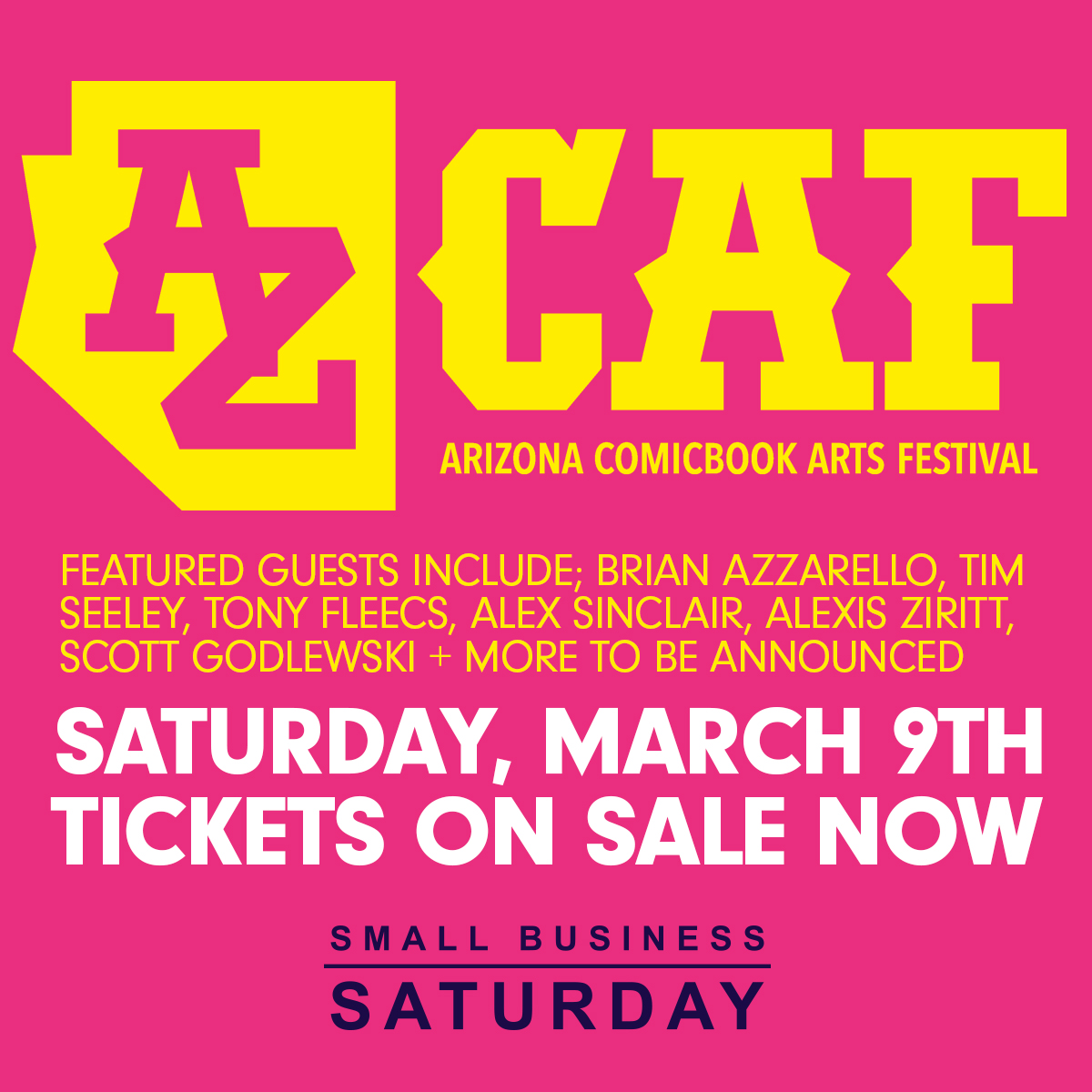 azcomicartsfest's tweet photo. Every dollar spent on tickets goes towards making our event the best experience it can be for our fans, guests, and exhibitors. Please support us this week and get your tickets on #smallbusinesssaturday Ticket link in bio! #phoenix #arizona #comiccons #comics https://t.co/QKX95rU645