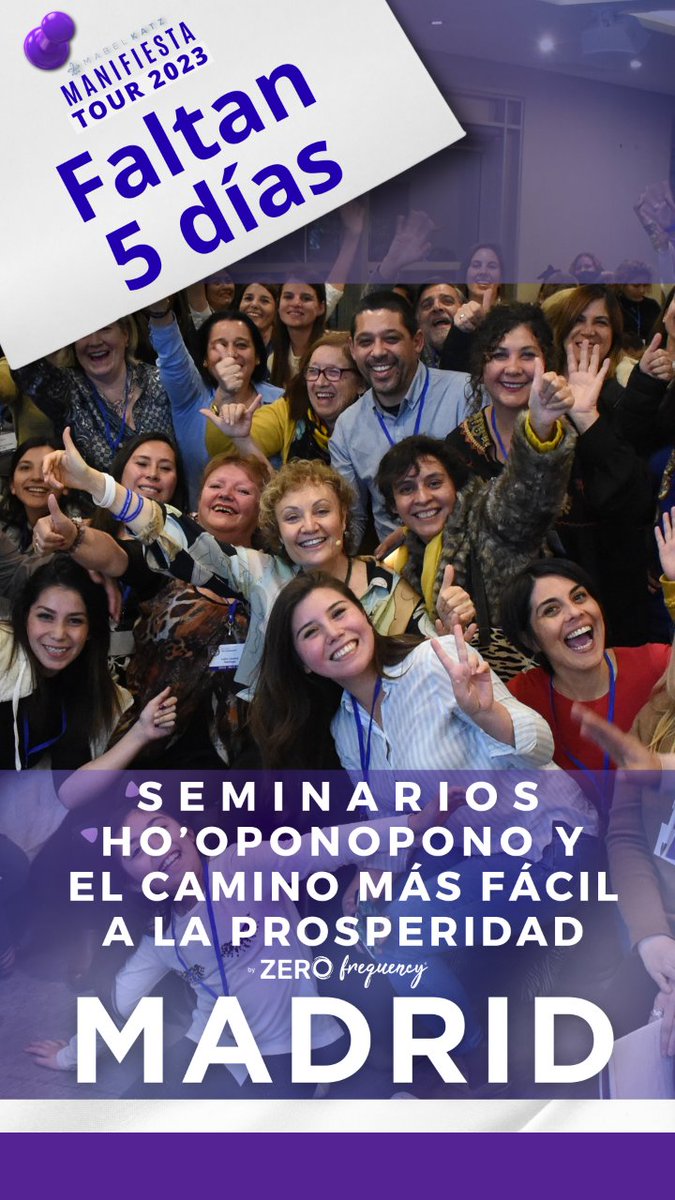 MabelKatz's tweet image. ¿Te voy a ver en Madrid? ¿Estás listo para aprender a manifestar ? Te espero este fin de semana.
 
Regístrate aquí 👉mabelkatz.com/espanol/madrid/
¡Te espero! 😉 
 
#mabelkazt #hooponopono #zerofrequency #tourdespierta2023 #madriddespierta #madrid #españa
