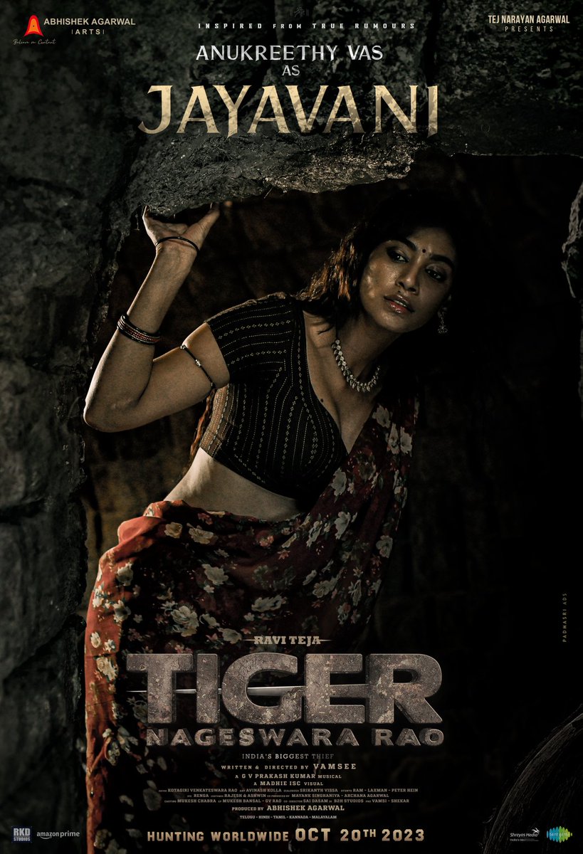 Great work as Jayavani in 👌 #TigerNageshwarrao @anukreethy_vas