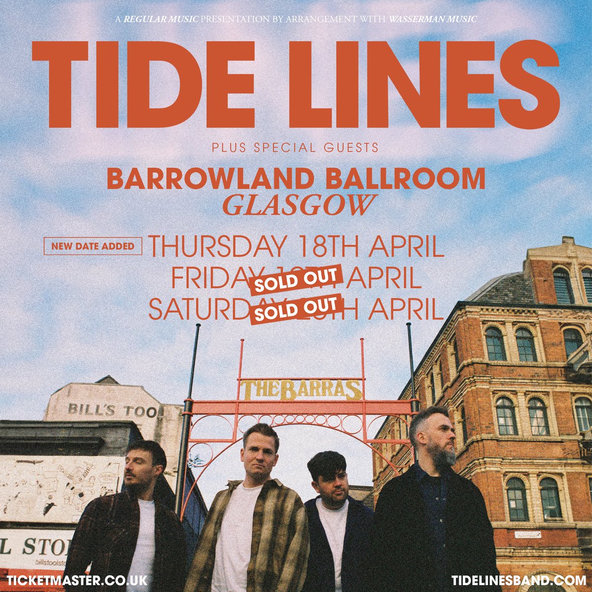 wearetidelines's tweet photo. THREE NIGHTS at the Barras! 💫
We’re doing this! 💥
Loads of you got in touch to say you needed tickets. So we’ve managed to get the Thursday night too! 
Tickets go on sale 10am Wednesday (22nd) on this link 👇
https://t.co/KXBxhYZkmi

No pre-sale. 
LET’S GO, GLASGOW! 💥😅🫣🙏 https://t.co/LwbDi9Dy9v