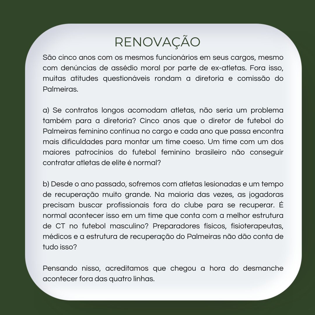 Palmeiras Futebol nas 4 Linhas