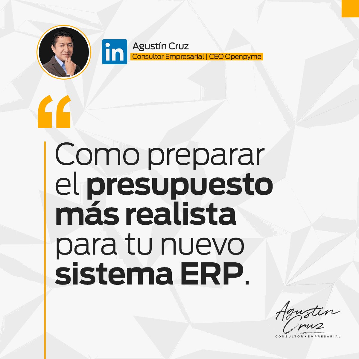 Openpyme1's tweet image. Estrategias para determinar cual será el costo de implementar un nuevo ERP y obtener las mejores utilidades #implementacionERP #ERP #costos #utilidades #rendimientos #estrategia #crecimiento #herramienta #negocio #tecnologia #empresa #pymes
buff.ly/49B0W65