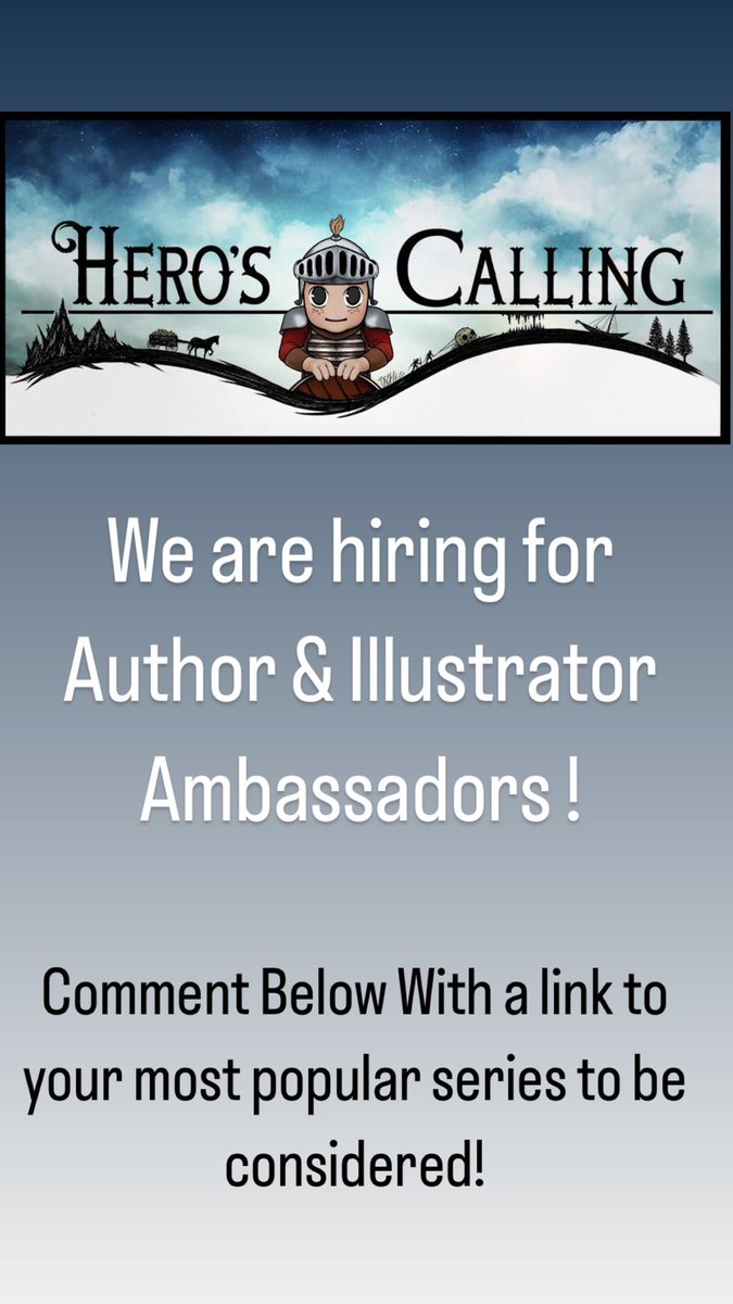 ATTENTION HEROES: 

If you’ve published fantasy/ Sci-fi Books, Comics, Graphic Novels, or Manga and have a large media presence this is for you!