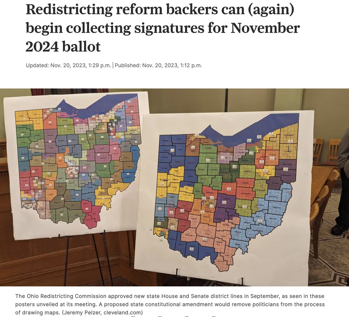 lwvohio's tweet photo. COLUMBUS, Ohio – Backers of a plan that would strip Ohio politicians of power over drawing state legislative and congressional boundaries can begin collecting signatures for a proposed state constitutional amendment – again.
by Rick Rouan
https://t.co/Pi3zWHkE41 https://t.co/NeQ7CTPjEo