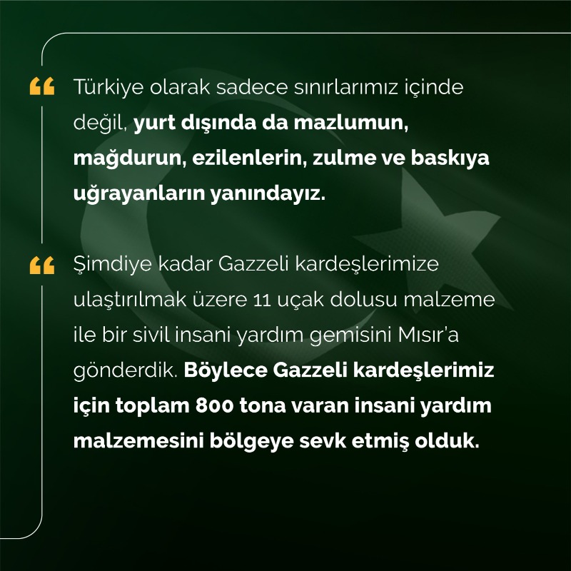 Akparti's tweet photo. Cumhurbaşkanımız Recep Tayyip Erdoğan’ın, Cumhurbaşkanlığı Kabine Toplantısı sonrası öne çıkan açıklamaları.