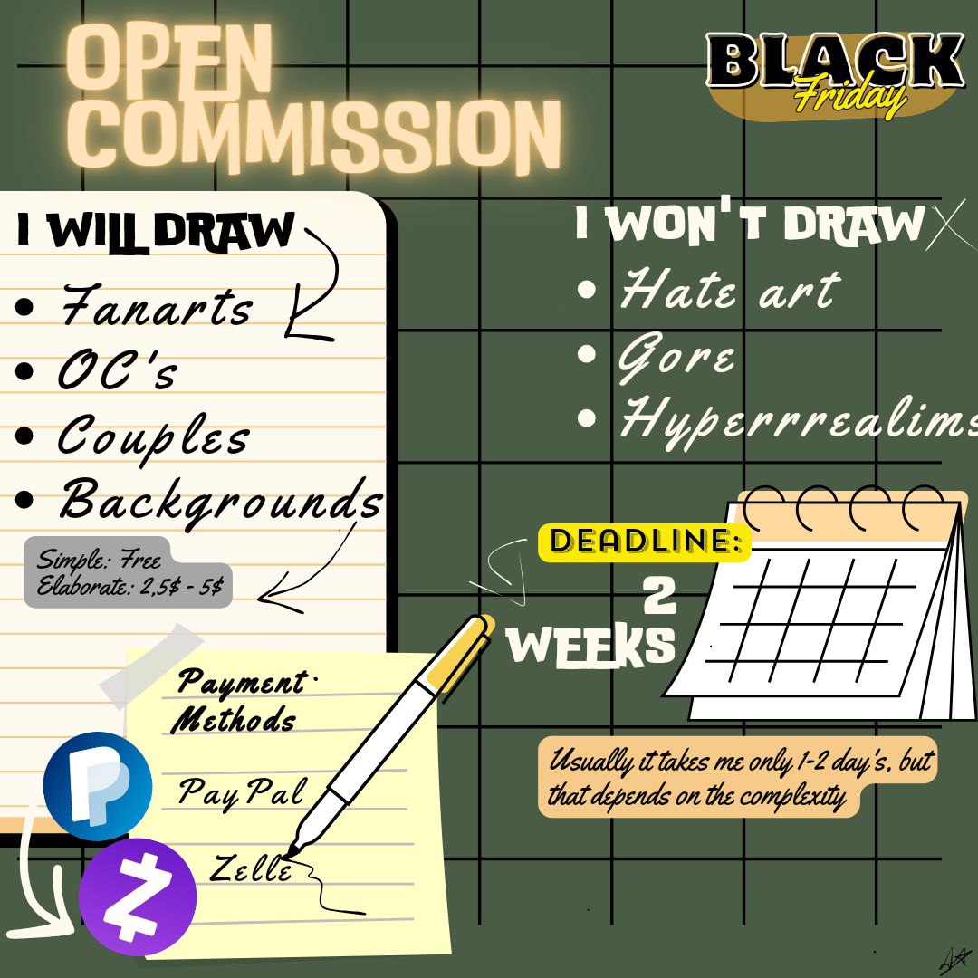 _lore_art_'s tweet photo. Here the info about the news prices for the Black Friday!
If you are looking for an artist or if you are interested send me a DM! 💜

 #commissionsopen 
#comms #lookingforartist https://t.co/gjOknbPQO4