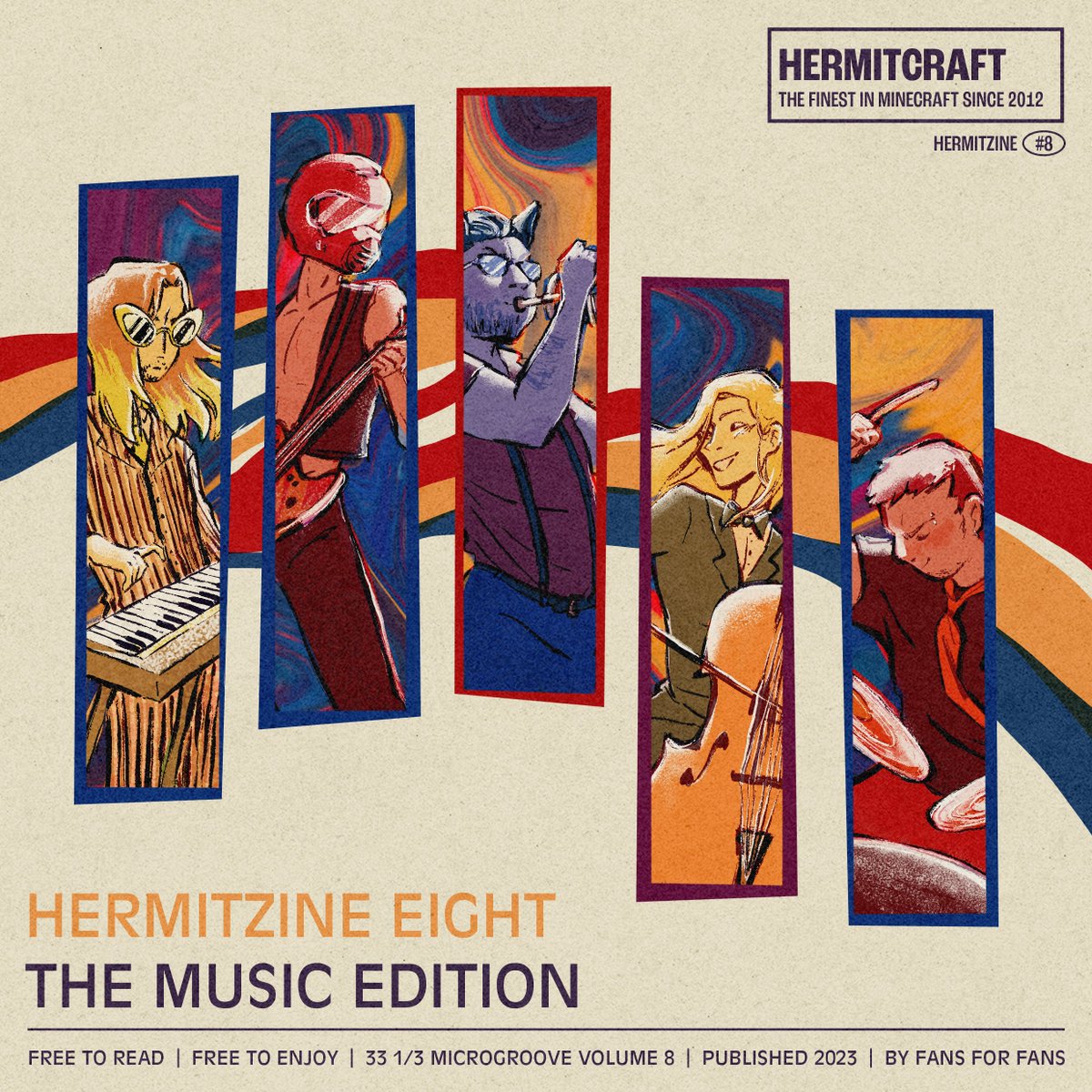 Hermitzine 8 is here! It’s time to face the music — in the best way! From band practice to the main event and the chill afterparty, let our talented artists and writers take you on an adventure in this very musical edition of Hermitzine. Download the zine using the link below!