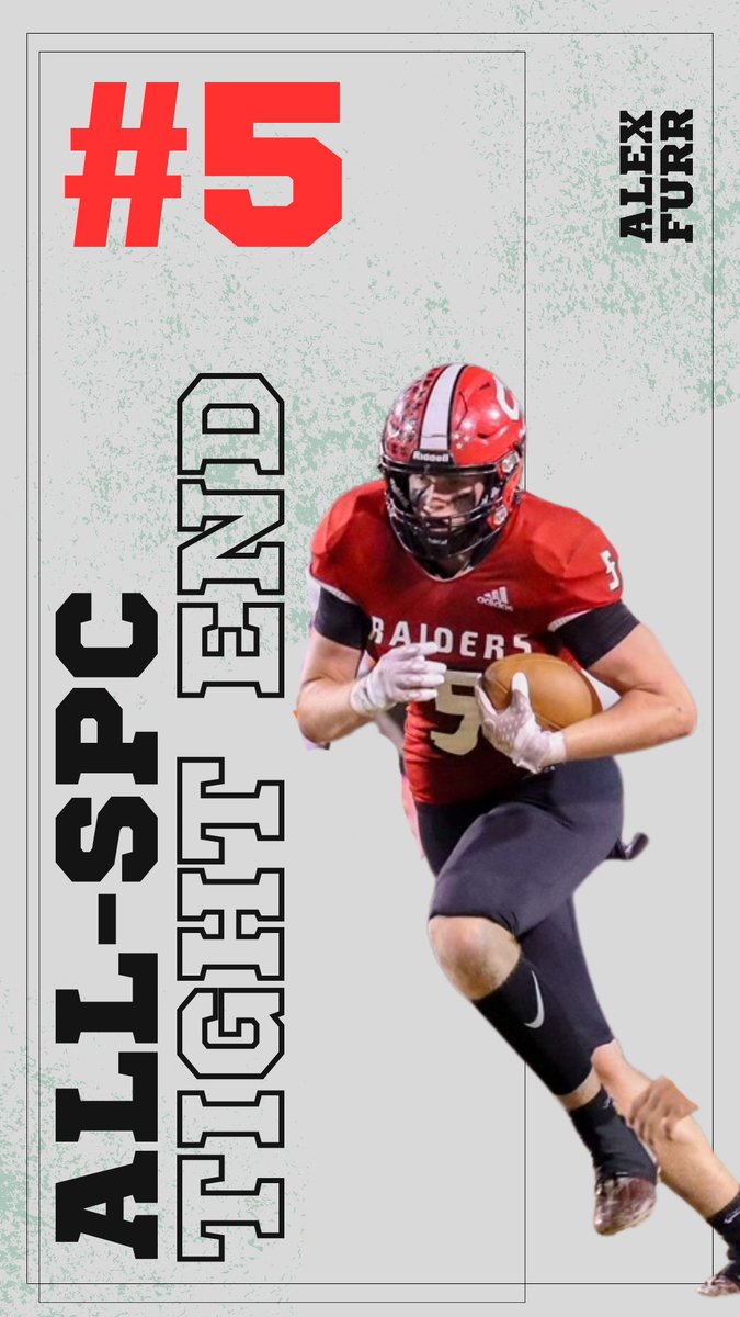 Congrats to ALL-SPC Tight End Alex Furr! 
Alex (2024) had 18 receptions for 219 yards and 3 TDs. He also added 3 pancake blocks! <a href="/AlexFurr18/">Alex Furr</a>