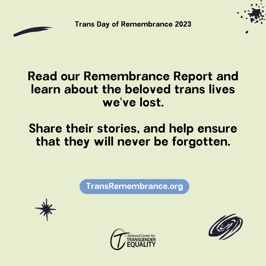 On #TransDayofRemembrance, join us in visiting <a href="/TransEquality/">Advocates for Trans Equality</a>’s memorial and remembering the transgender people we’ve lost.  No one should have to fear violence or mourn lost loved ones. We must commit to creating a better and safer world for trans people. TransRemembrance.org