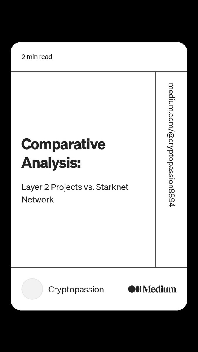 CryptoPassion88's tweet image. Article about Starknet network vs Other L2

Read this story from Cryptopassion on Medium: medium.com/@cryptopassion…