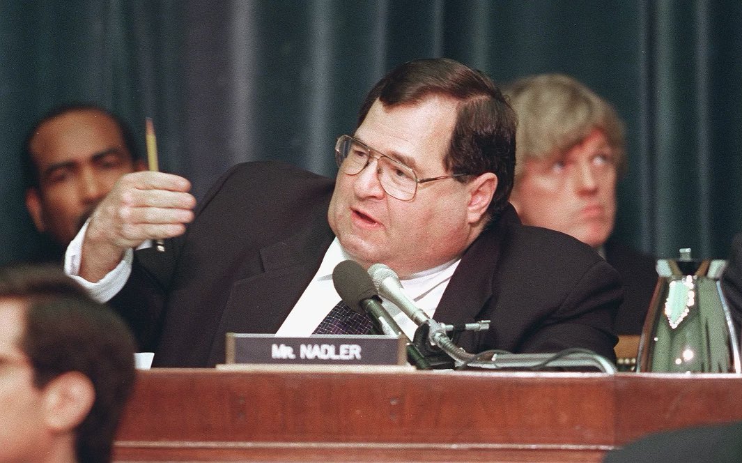 DonaldJTrumpJr's tweet photo. Ever wonder what it was like to watch Jerry Nadler trying to run for “safety” on J6? Marjorie Taylor Greene tells all about it in her new book “MTG”! 
Get your copy today https://t.co/fzEJ1qPaff https://t.co/KBMpiK3WAr