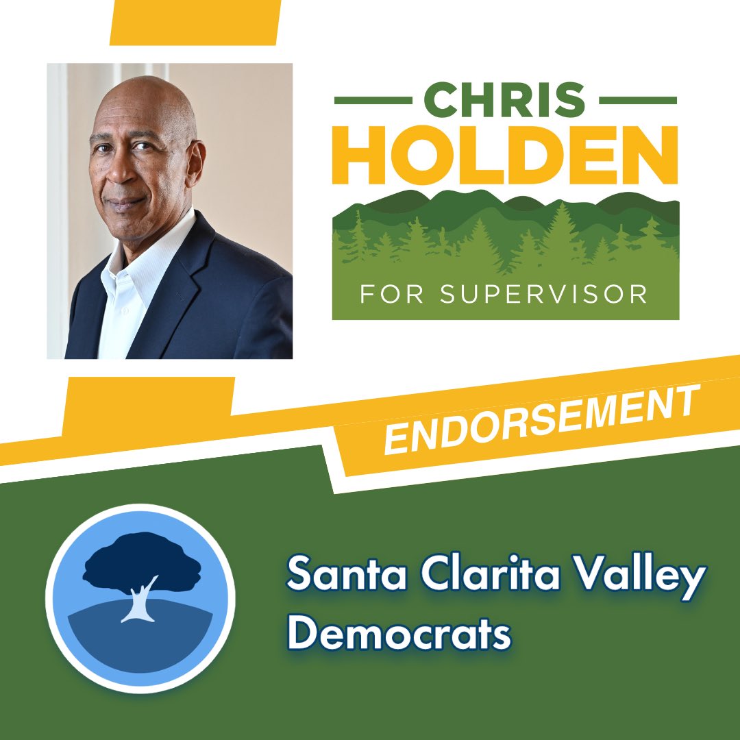 Honored to be endorsed by the Santa Clarita Valley Democrats. Their leadership and coalition building has been essential to ensuring an equitable and just future for the Santa Clarita Valley. I am proud to have their support.