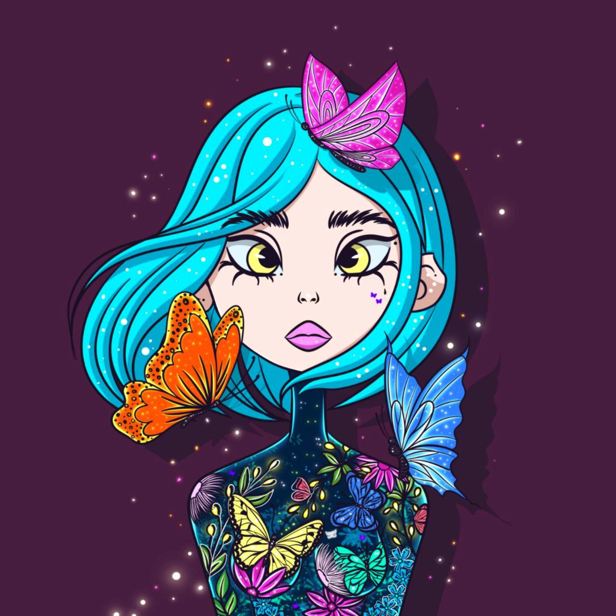 Hello NFTfam!🌸

Have you seen <a href="/PolyRoseNFT/">PolyRose</a> Collection on <a href="/opensea/">OpenSea</a> !? If no then you should have a look!❤️

Amazing collection of manually drawn ladies!👏

And here is my favorite #PolyRose Custom🦋