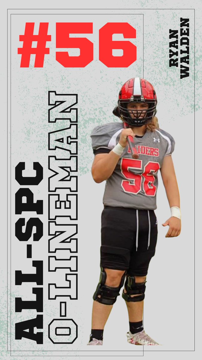 Congrats to All-SPC Offensive Lineman Ryan Walden!
Ryan (2025) had 45 pancake blocks and didn't allow a sack! <a href="/RyanWalden62/">Ryan Walden</a>
