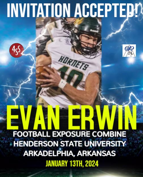 We are excited to announce that <a href="/EvanErwin17/">Evan Erwin</a>, a '25 QB from Mineral Springs HS, has accepted our invitation to compete in the Exposure Combine at <a href="/ReddiesFB/">Henderson State Football</a> on January 13th! <a href="/JasonHathcock1/">Jason Hathcock</a>