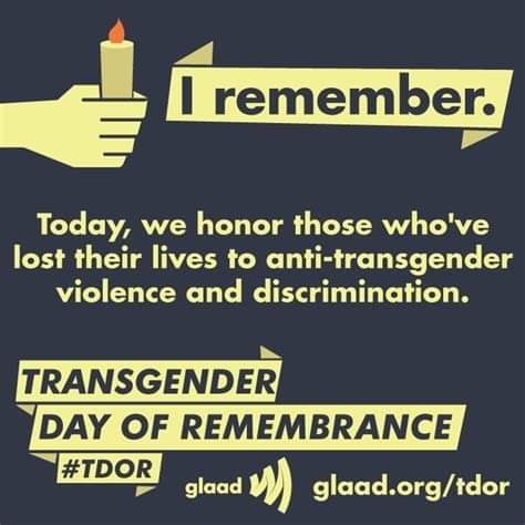Toni Sutcliffe-Whyte (She/Her) (@tonileigh_work) on Twitter photo Today is transgender day of remembrance. It is sad that these acts of violence still exist but we must stand together to be there for our trans brothers and sisters, always ❤️ Today is transgender day of remembrance. It is sad that these acts of violence still exist but we must stand together to be there for our trans brothers and sisters, always ❤️