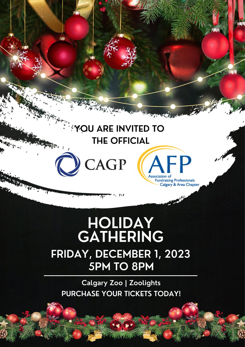 Join us and AFP Calgary Chapter for our Holiday Gathering! Purchase your tickets here: afpcalgary.ca/event/holiday-…
