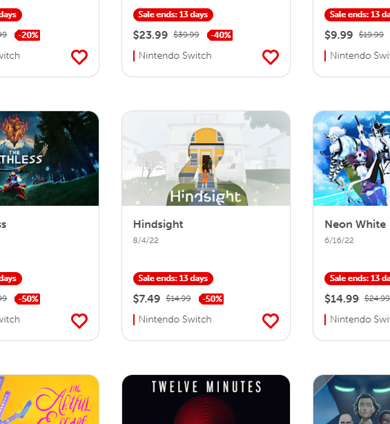 Joel McDonald (@mcdjoel) on Twitter photo Deal alert! Hindsight is 50% off on Nintendo Switch right now, along with a bunch of other great <a href="/A_i/">Annapurna Interactive \\ "Wheel World" is OUT NOW!</a> games! Deal alert! Hindsight is 50% off on Nintendo Switch right now, along with a bunch of other great <a href="/A_i/">Annapurna Interactive \\ "Wheel World" is OUT NOW!</a> games!