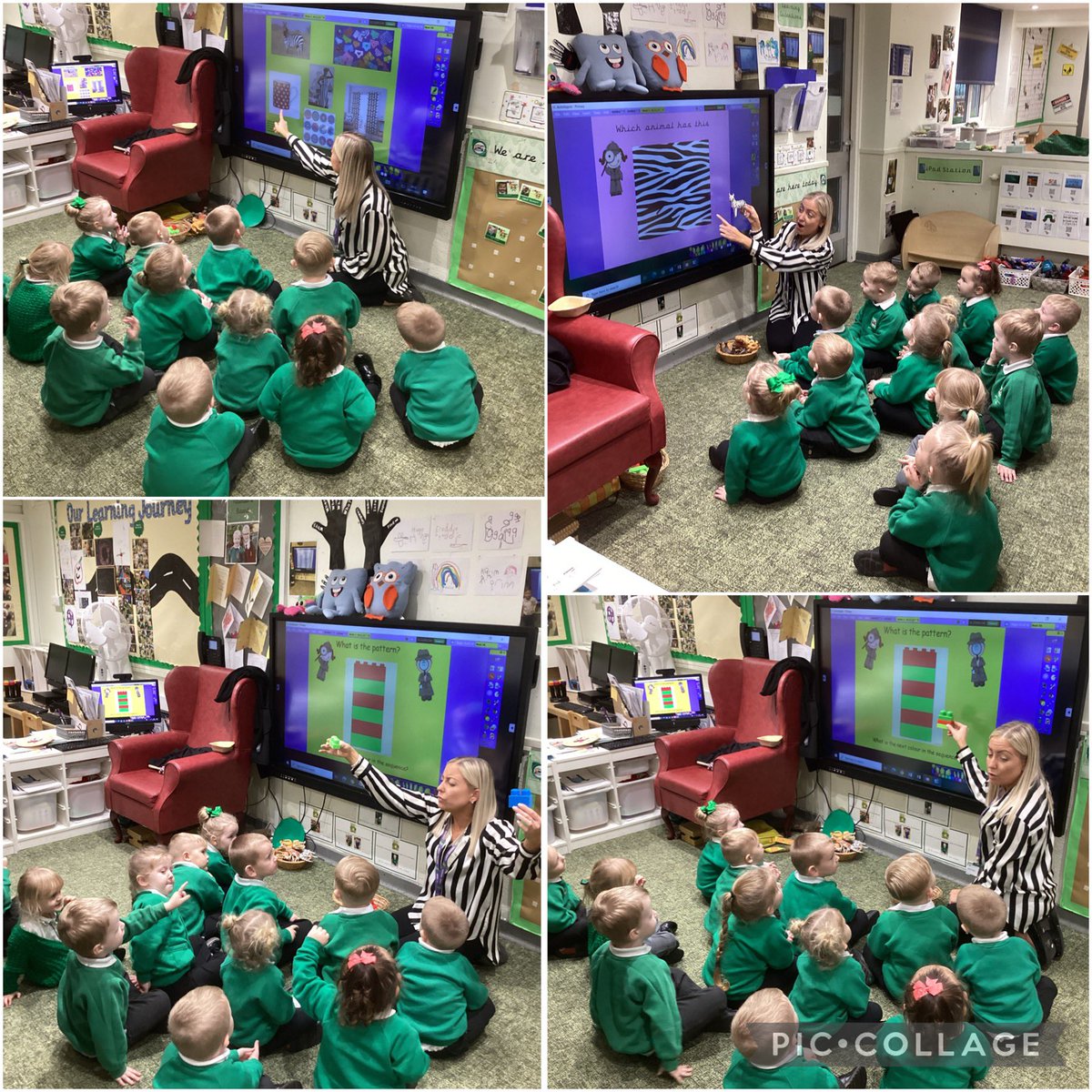 CaldiNursery's tweet photo. 💚🌟In this afternoon’s math lesson, the children were learning about pattern and identifying patterns around us #patterndetectives @AETAcademies @CNicholson_Edu @vianclark @MbroCouncil🌟💚 https://t.co/rkWPTuAhjr