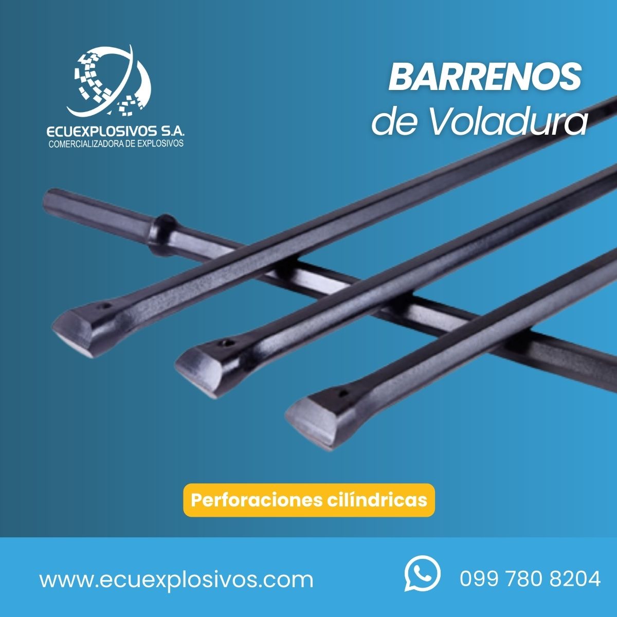 ecuexplosivos's tweet photo. La perforación de barrenos de voladura es una técnica utilizada en minería mediante la cual se perfora un orificio, conocido como “barreno de voladura”, en la superficie de la roca; se empaquetan explosivos en el orificio y se detonan.  👇👇

#Ecuexplosivos #mineria #barrenos https://t.co/h8dZRVYZUF