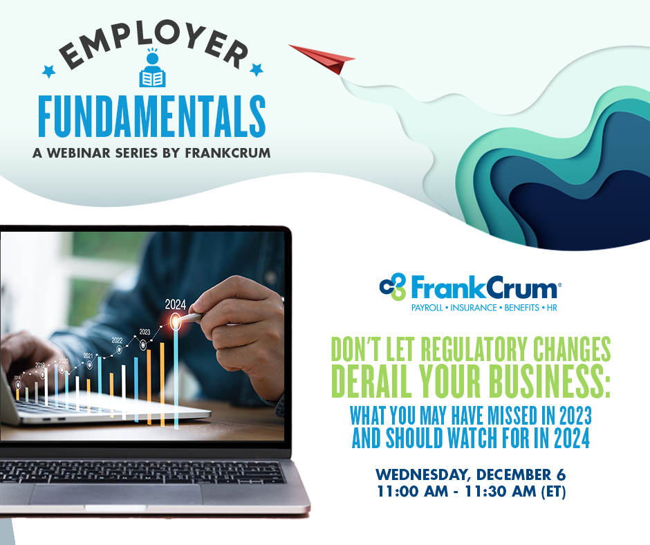 Join us for a LIVE WEBCAST 🖥️ on Wed., Dec. 6th, where host Joe Bardi sits down with our own Sandra Novatko to discuss updates to 2023 HR best practices. Register today! ✔️ hubs.li/Q029t2520 #EmployerFundamentals #ExpertAdvice #WorkersComp #EmployerTips #Webinar
