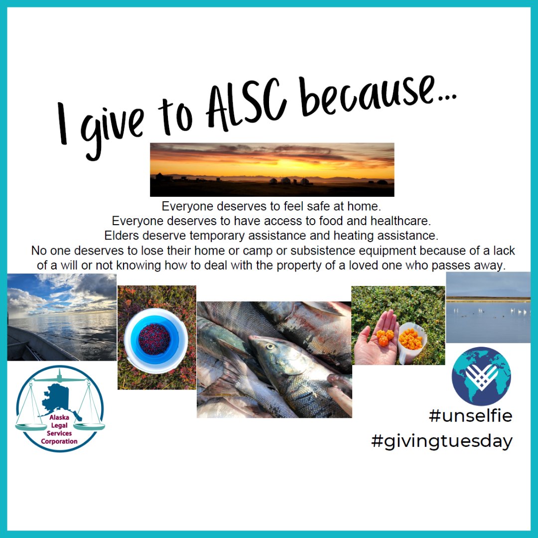 Check out this fantastic #Unselfie from Nome describing why they are supporting ALSC this #GivingTuesday (11/28)!