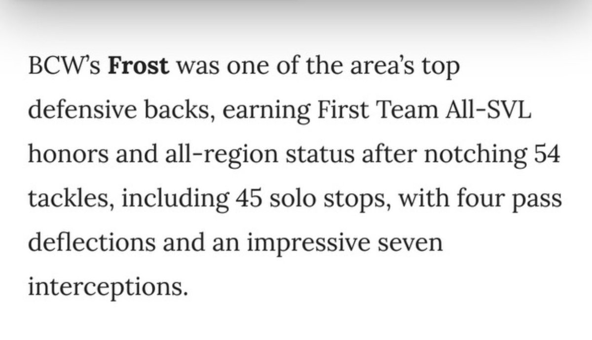 KaesonFrost's tweet photo. blessed to be a first team all region DB!! https://t.co/Zqxmrx3JXs