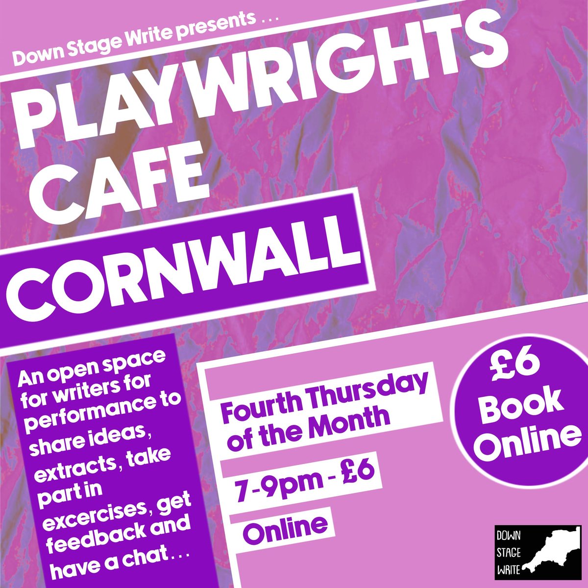 Down Stage Write (@downstagewrite1) on Twitter photo This Thursday 23rd Nov our Playwright's Cafe is at <a href="/HallforCornwall/">Hall for Cornwall</a> 7 - 9 pm
(Tea, coffee and cake provided)
Join us to write, chat and share together! Anyone interested in writing for stage is welcome, no experience necessary!
Book now:
eventbrite.co.uk/e/cornwall-pla⦠This Thursday 23rd Nov our Playwright's Cafe is at <a href="/HallforCornwall/">Hall for Cornwall</a> 7 - 9 pm
(Tea, coffee and cake provided)
Join us to write, chat and share together! Anyone interested in writing for stage is welcome, no experience necessary!
Book now:
eventbrite.co.uk/e/cornwall-plaβ¦