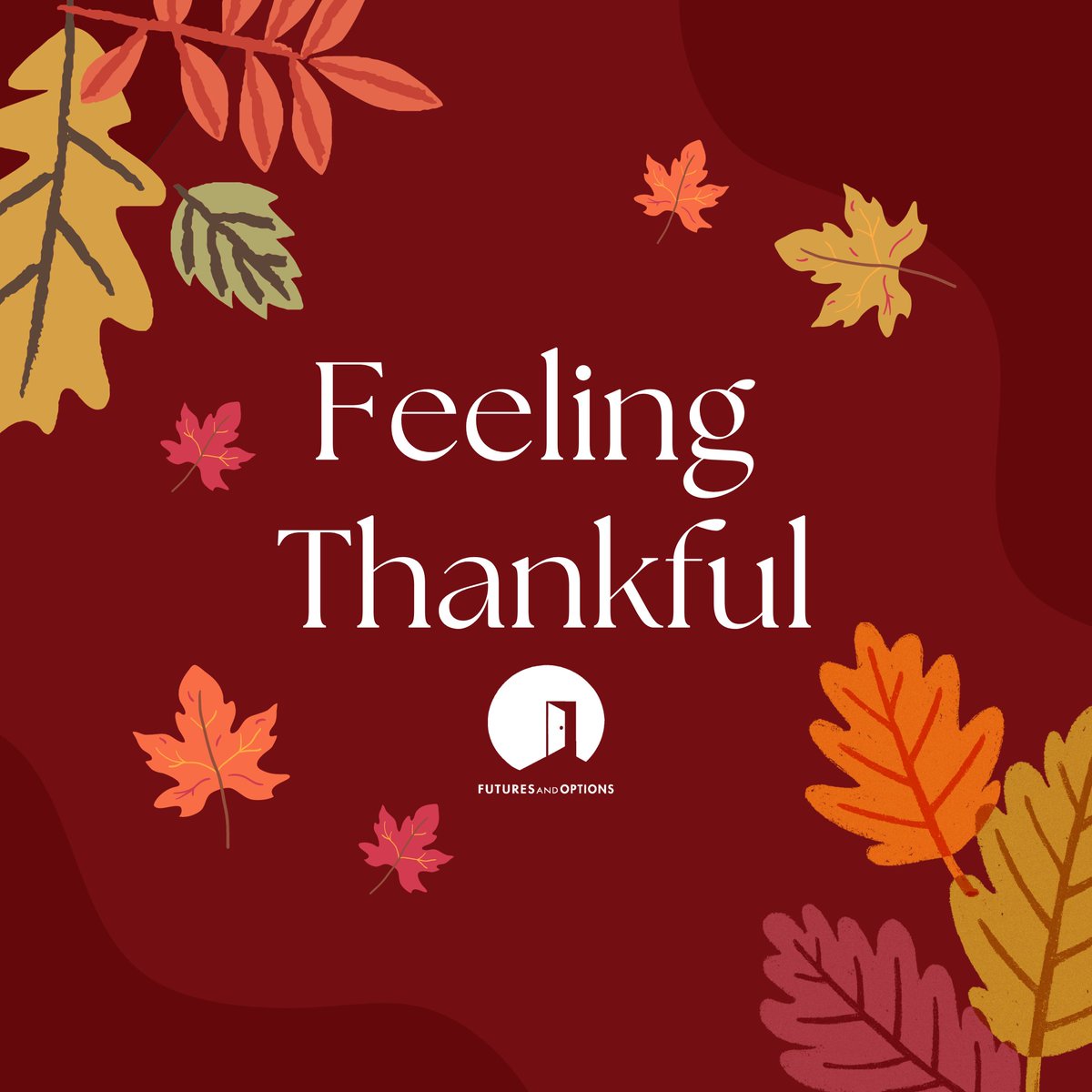 We are thankful for our Futures and Options family this Thanksgiving—students, alumni, donors, school partners, employer partners, and the entire Futures and Options team. We wish you all a wonderful holiday!
#FuturesandOptions