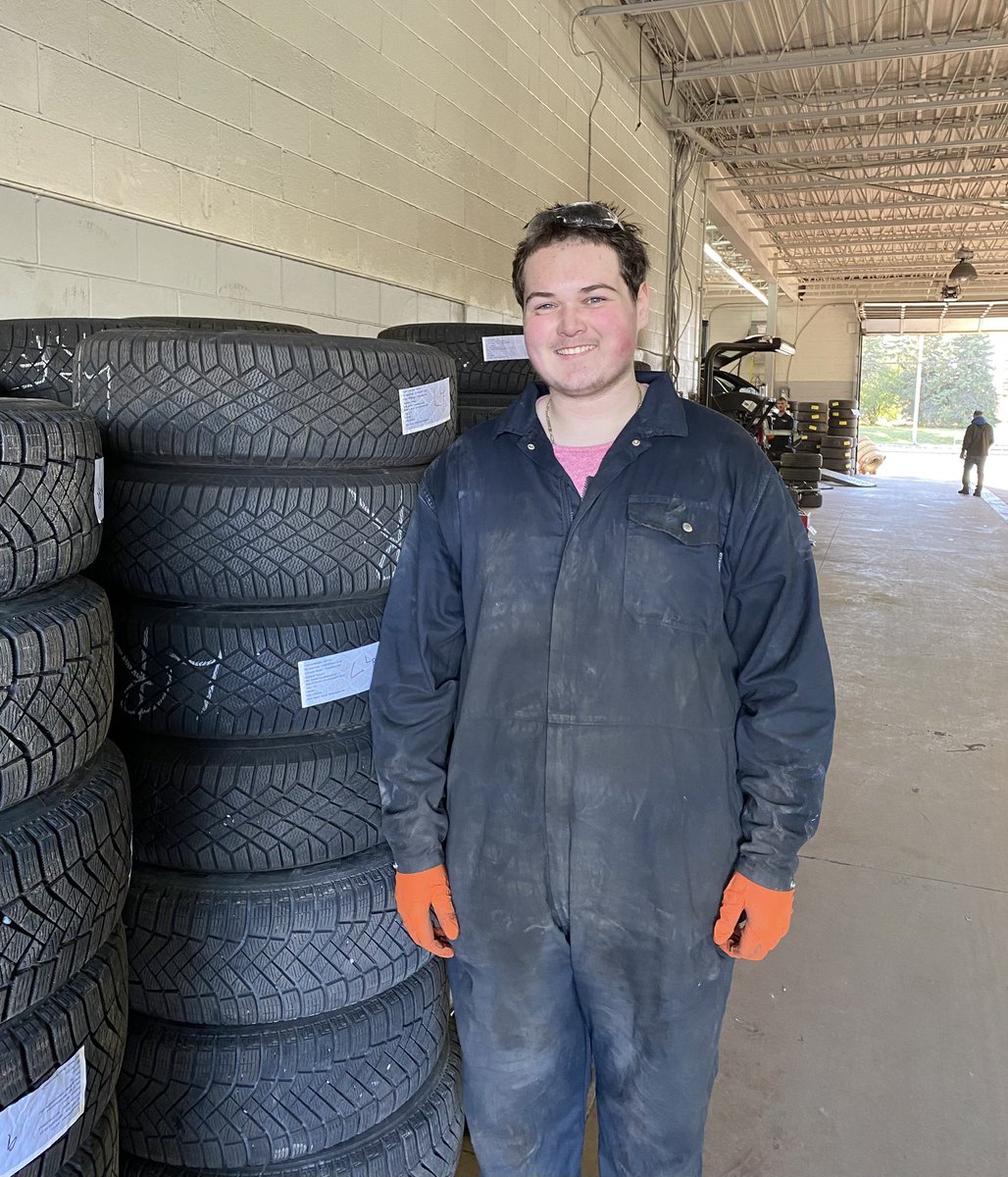 Josh is all smiles during the busy tire season at Bytek VW! Keep up the hard work and positive attitude! @LBPearsonOCSB #ocsbshsm