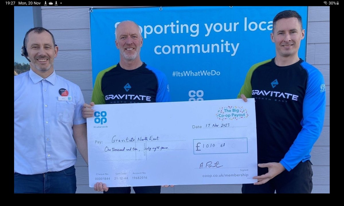 Wilsonpaulh's tweet photo. Great morning at Hill of Banchory store for #CoopCelebration  Over £3000 donated by Coop members to SCILL (Supporting Children in Learning for Life), Gravitate North East  and Banchory Swimming Club. @coopuk #ItsWhatWeDo https://t.co/sUbsm7LkMc