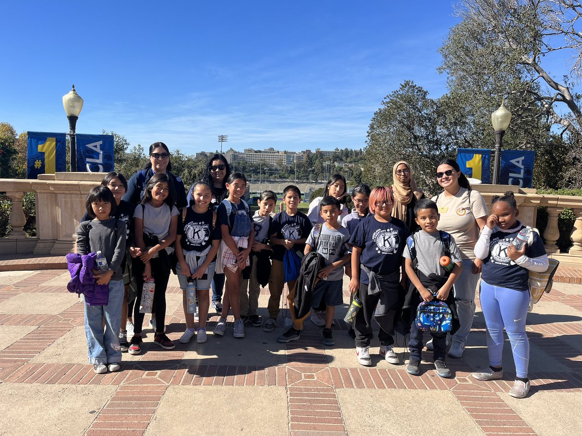 teachertbi's tweet photo. It was a journey to get there but we were grateful that @uclacki was able to give our #RowlandKKids and #RascalReps a wonderful tour of the UCLA campus! #GoBruins! #Collegebound @RascalPride @RascalSilvers21 @Kiwanis @kiwaniskids https://t.co/dAQCqEDKHH
