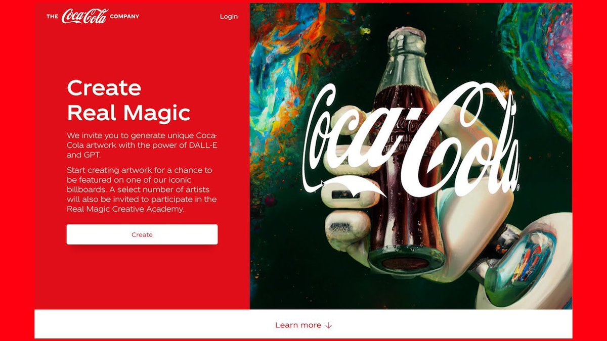 XwapLatam's tweet photo. Coca-Cola presentó generador de tarjetas navideñas impulsado por IA

El proyecto “Create Real Magic” invita a los usuarios a crear imágenes navideñas por medio de la inteligencia artificial de ChatGPT y DALL-E. 

#CocaColaChristmas #AI #DALLE3 #ChatGPT #CocaCola https://t.co/FhcRbUgNxE