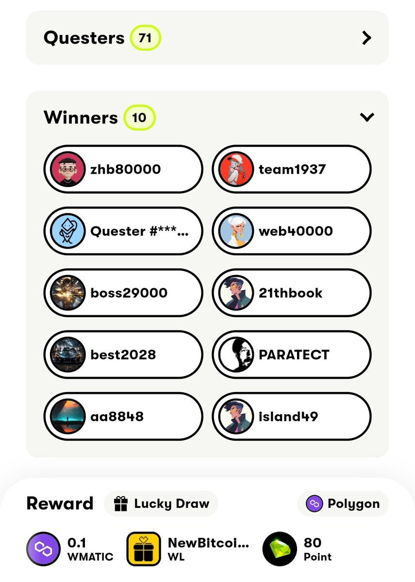 NBC_UNION's tweet photo. Our NFT Giveaway is over
Rewards are distributed to the winners
Check your opensea Account

#Opensea #Quest #Giveaway #QuestN #Airdrop #NFT #NewBitcoinCity 

Quest: https://t.co/U2hxrBEsfy https://t.co/PgHKkMVLoq