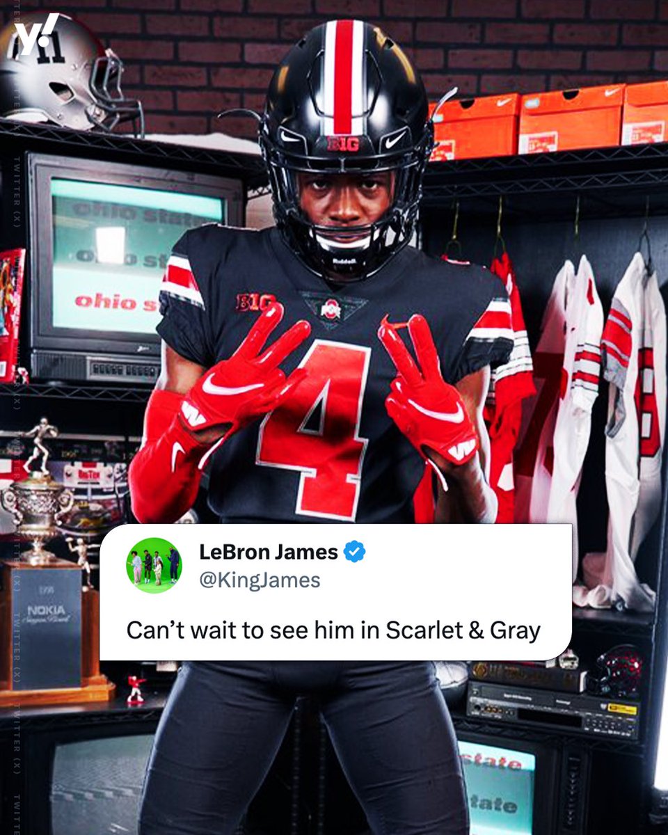 Lebron (@KingJames) James doing some recruiting for the Buckeyes @Jermiah_Smith1 👀👇