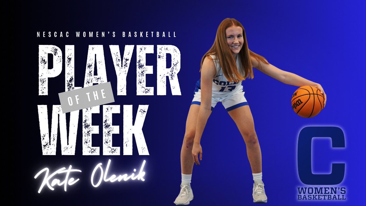 Congratulations to first year guard Kate Olenik who was named NESCAC women’s basketball player of the week. Olenik led the Mules to a 3-0 week, capped with an MVP performance at the Colby Tip-Off Classic and a victory over Babson on Sunday.

#EarnedNotGiven