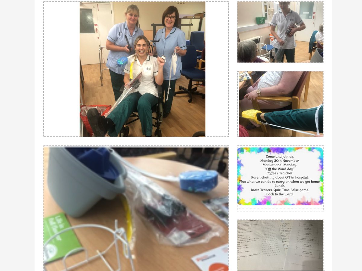 Thanks to our O.T girls for giving up time today to explain why we have O.T, what help and support they can give us in hospital and when we’re ready to go home. <a href="/DrTWilliamson/">#Hellomynameis Tracey Williamson</a> <a href="/juliapheebs07/">Julia Clayton</a> @BCUHBPALS <a href="/CommHospUK/">CommHospsUK</a>  <a href="/CarenBroster/">Caren broster</a>
