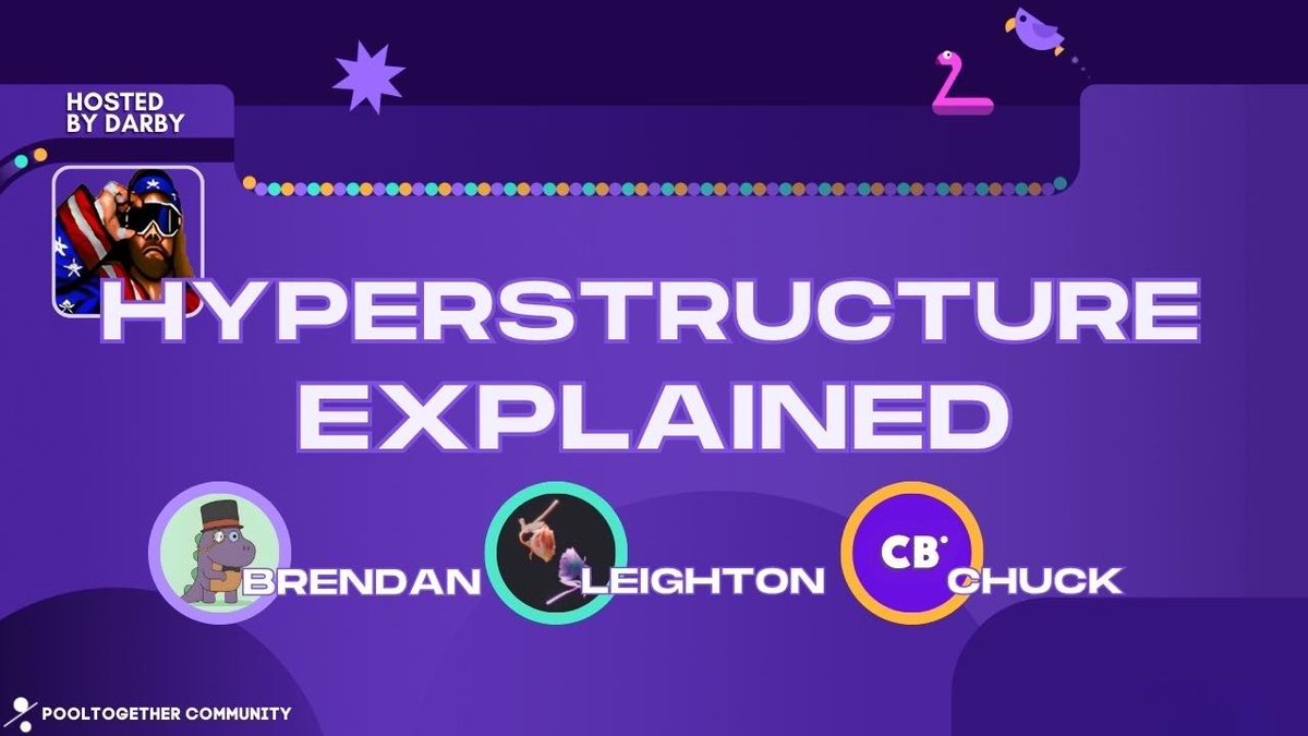 The @PoolTogether_ Hyperstructure interview featuring all three PT cofounders is available on YouTube! 📺 Listen as @b_asselstine, @lay2000lbs, & @ChuckBergeron discuss the strategy & philosophy behind PoolTogether V5 🌊🏆 🔗 youtube.com/watch?v=NCRpwa…