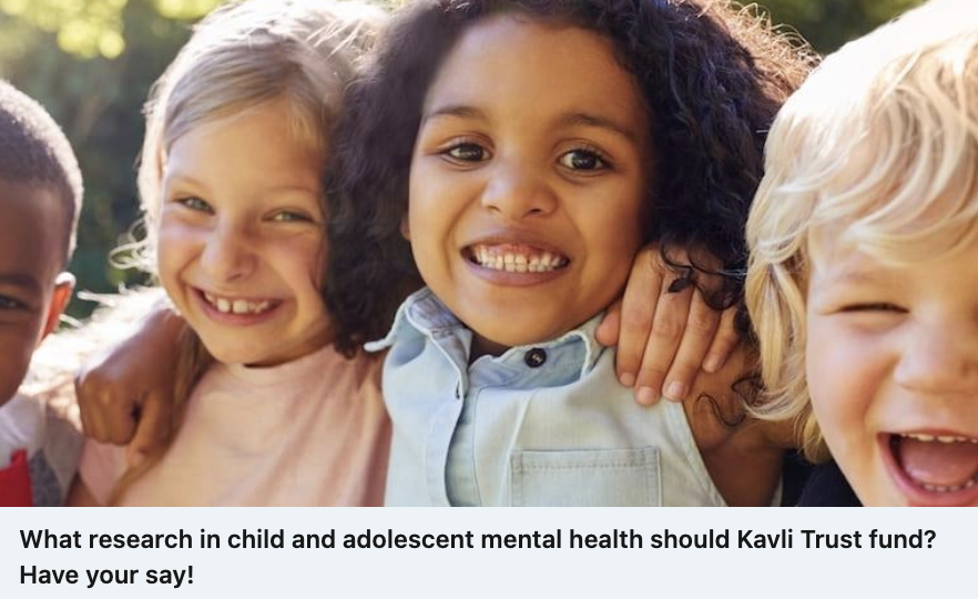 📢HAVE YOUR SAY Patients, carers and health professionals in child and adolescent mental health can take part in deciding which research should receive funding from Kavli Trust in 2024. Participate by filling out a simple digital survey by Dec 4: kavlifondet.no/en/2023/11/wha…