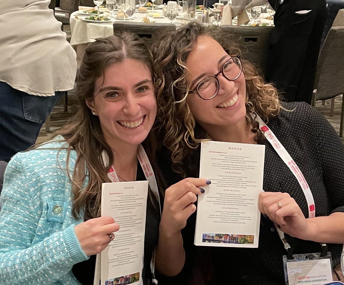 deb_f_levy's tweet image. Thanks @ASHAJournals for awarding @annakasdan, @katmbryan, @smwilsonau, @M_de_R, (X-less) Dominique Herrington, and myself a 2022 ASHA Editor&apos;s Award--stay tuned for more accessible research from this academic team!