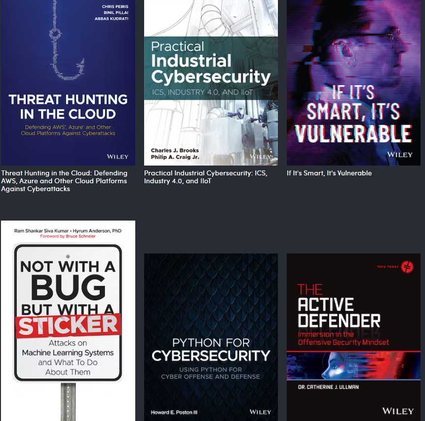 New Wiley Cybersecurity Humble Bundle!

humblebundle.com/books/cybersec… (partner link)
