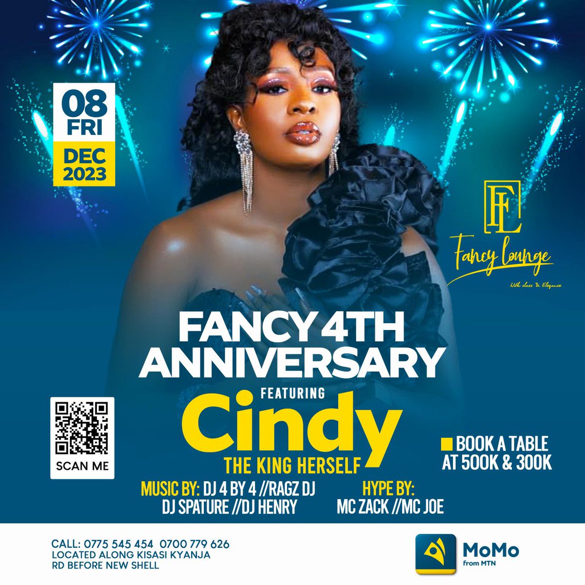FancyLoungeKla's tweet photo. Mark your calendars , Kyanja people!
8th december.#fancyloungeat4.
@bamwinejnr @BradleyCarl256 https://t.co/q9HnB4xYtR