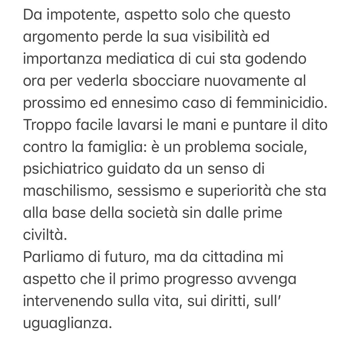 impotenza.
#GIULIACECCHETTIN