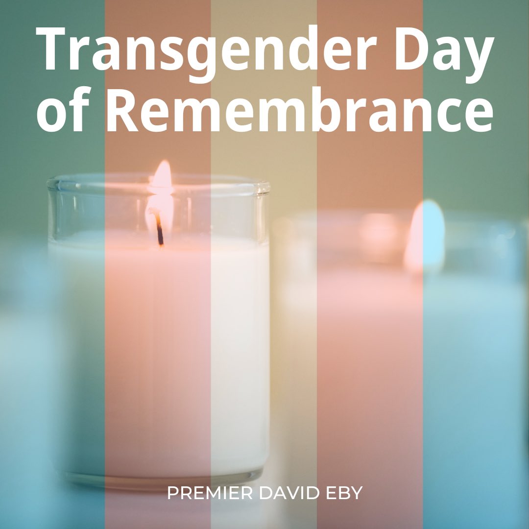 #TransgenderDayOfRemembrance is a day to remember and mourn transgender, non-binary and Two Spirit people whose lives were cut short by hate. Remembrance must be accompanied by action. #TDoR