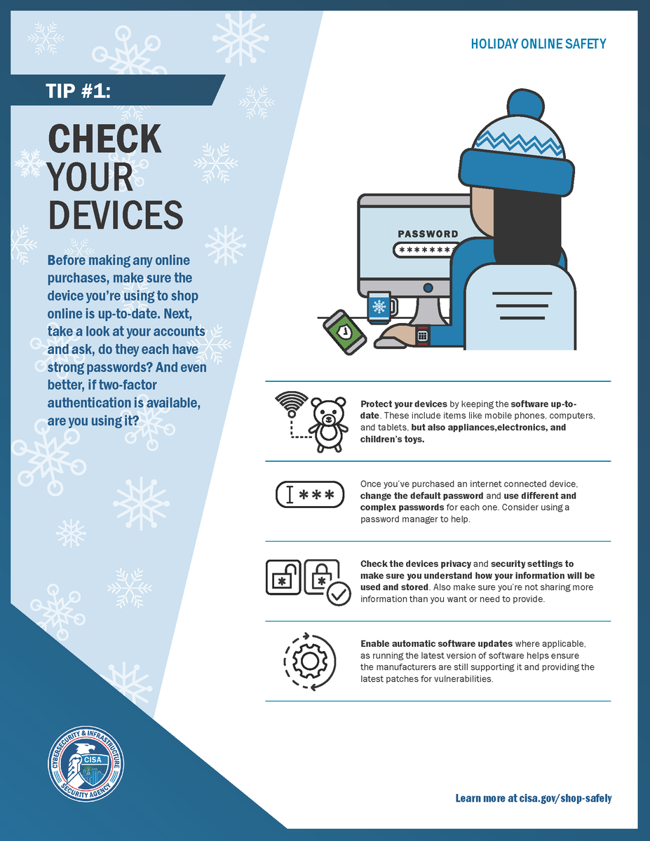 DlsdTech's tweet image. Tis the season for hackers, scammers, and online thieves, OH MY! Be aware well shopping online this season. #k12tech #dlsdtech #CyberSecurityAwareness  @CISAgov