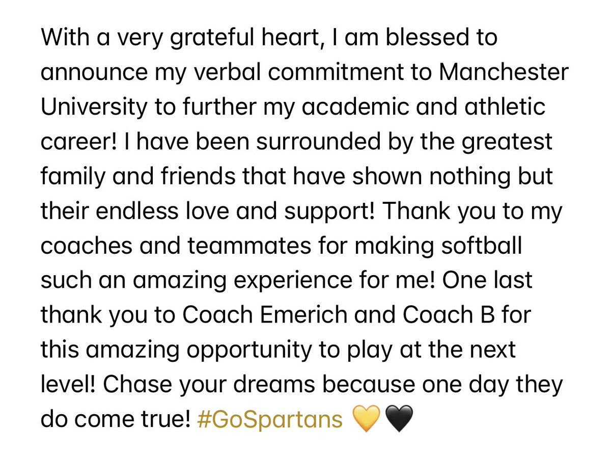 So beyond grateful for this opportunity! #gospartans 🖤💛