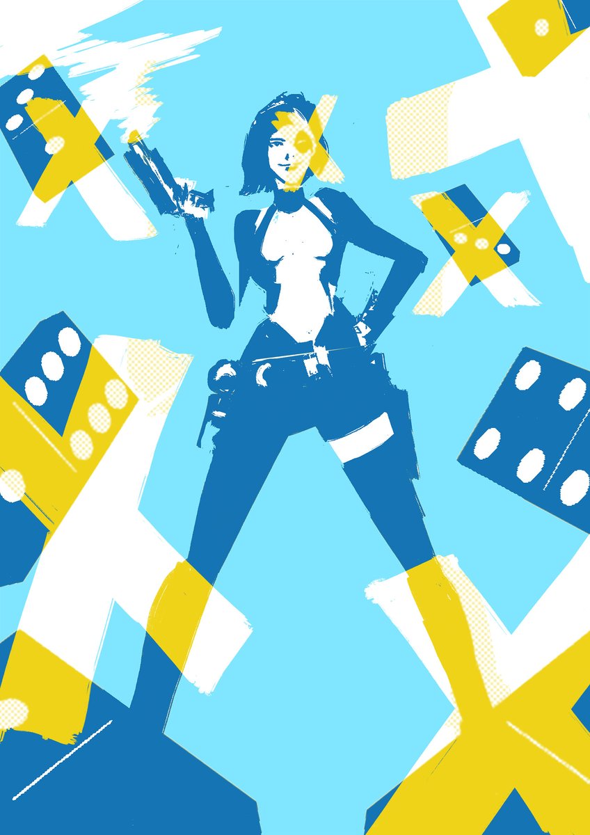 LukaKosanovic's tweet photo. Today I wanted to experiment with some colors, here is a quick #Domino sketch.

#xmen #marvel #digitalart #fanart https://t.co/qV06atpV6x