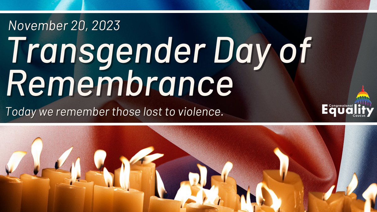 #TransgenderDayofRemembrance reminds us that violence against the transgender community disproportionately affects women of color.

Today I’m joining the @EqualityCaucus in standing up to transphobic hate & committing to ensuring full equality for trans people. #TDOR