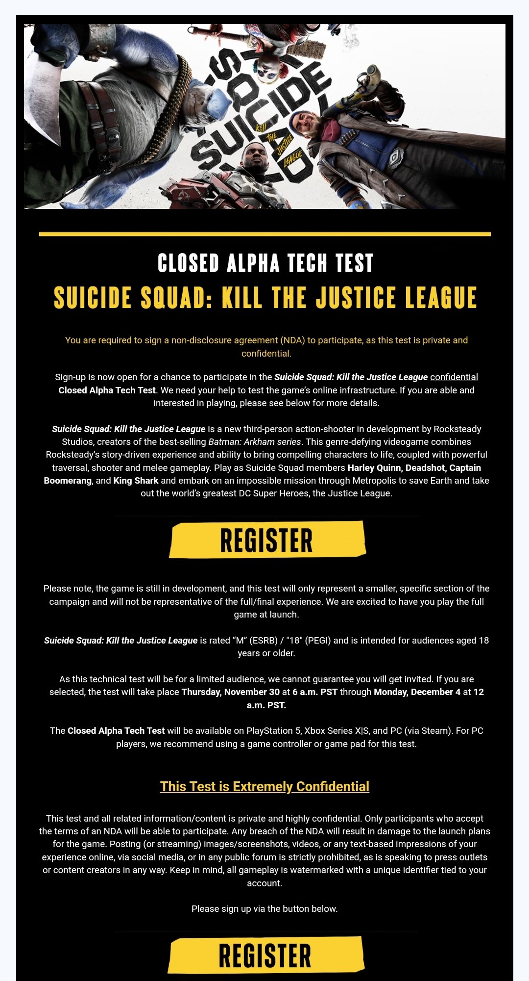 Suicide Squad: Kill the Justice League Is Getting a Closed Alpha Test Very  Soon